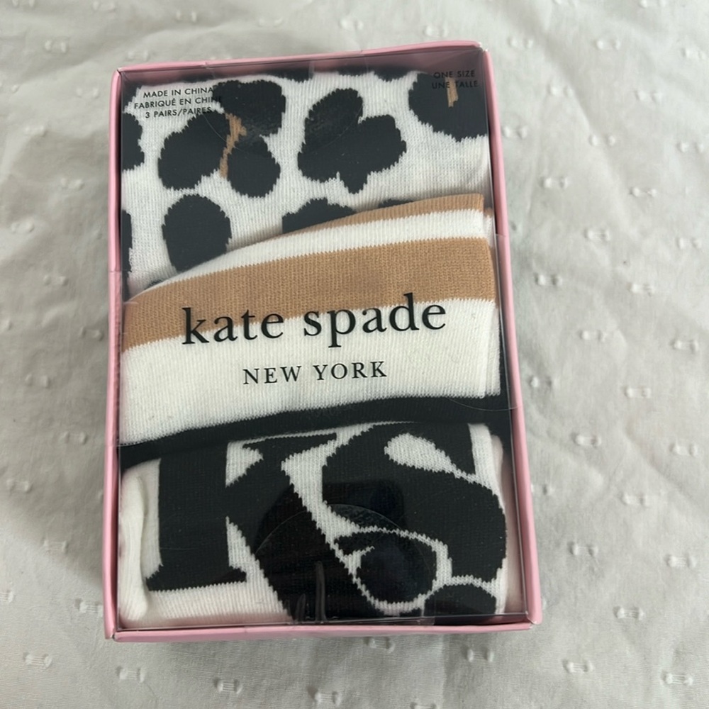 Kate Spade socks - 3 pairs - NEW in box